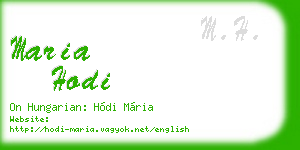 maria hodi business card