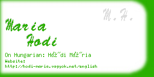 maria hodi business card